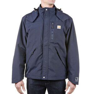 Carhartt J175 Waterproof Breathable Shoreline Jacket Navy Blue L Regular